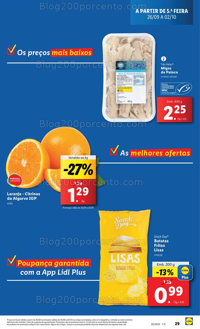 Antevisão Folheto LIDL Promoções de 26 setembro a 2 outubro