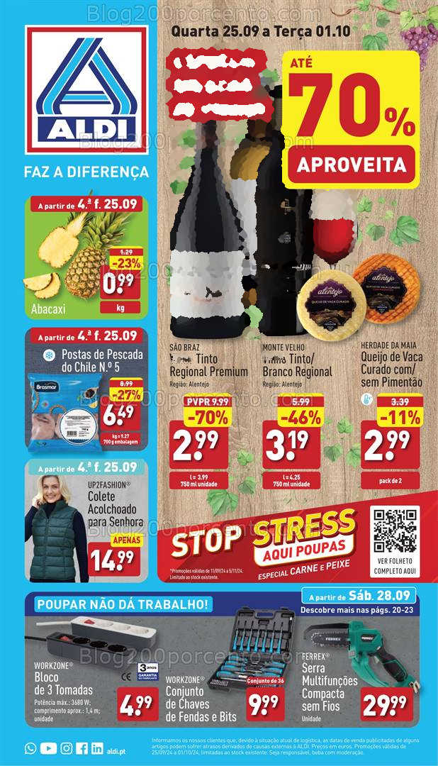 Antevisão Folheto ALDI Promoções de 25 setembro a 1 outubro