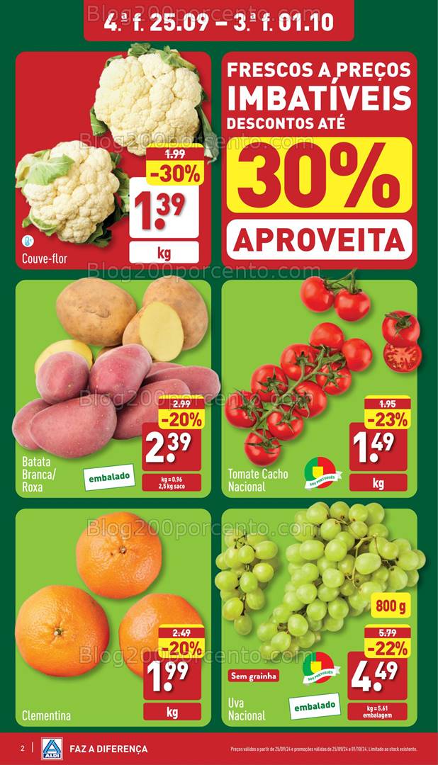 Antevisão Folheto ALDI Promoções de 25 setembro a 1 outubro