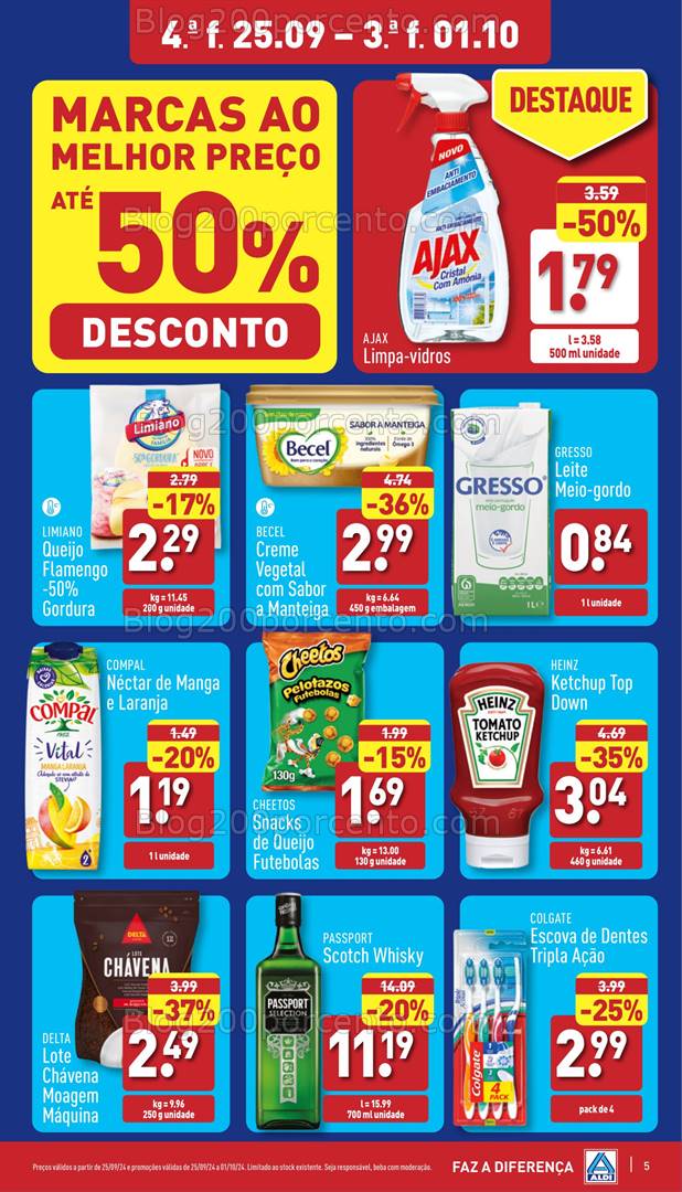 Antevisão Folheto ALDI Promoções de 25 setembro a 1 outubro