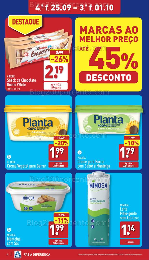 Antevisão Folheto ALDI Promoções de 25 setembro a 1 outubro