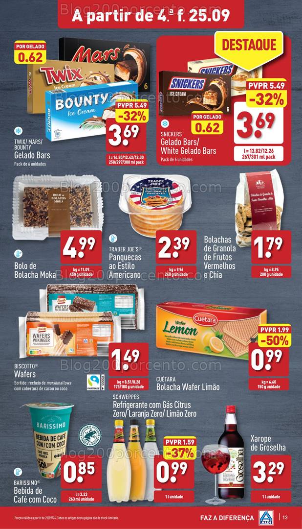 Antevisão Folheto ALDI Promoções de 25 setembro a 1 outubro