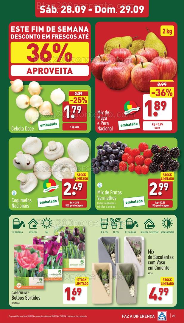 Antevisão Folheto ALDI Promoções de 25 setembro a 1 outubro