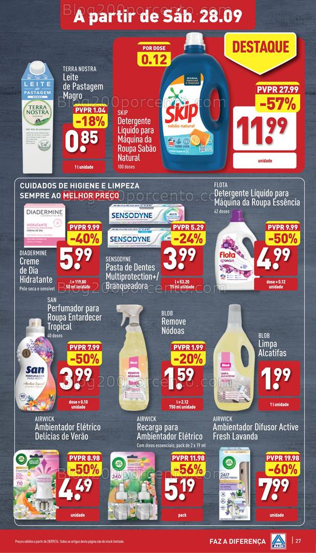 Antevisão Folheto ALDI Promoções de 25 setembro a 1 outubro