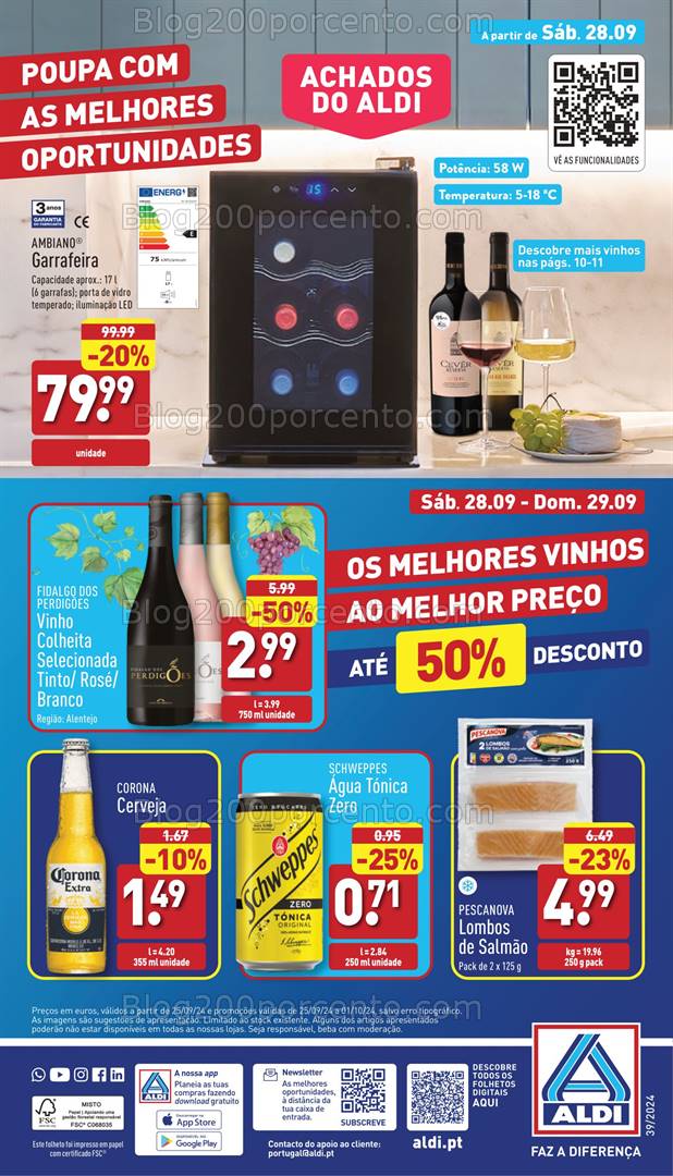 Antevisão Folheto ALDI Promoções de 25 setembro a 1 outubro