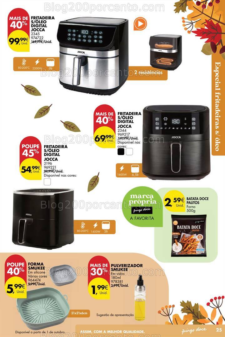 Antevisão Folheto PINGO DOCE Bazar Outono Promoções de 24 setembro a 21 outubro