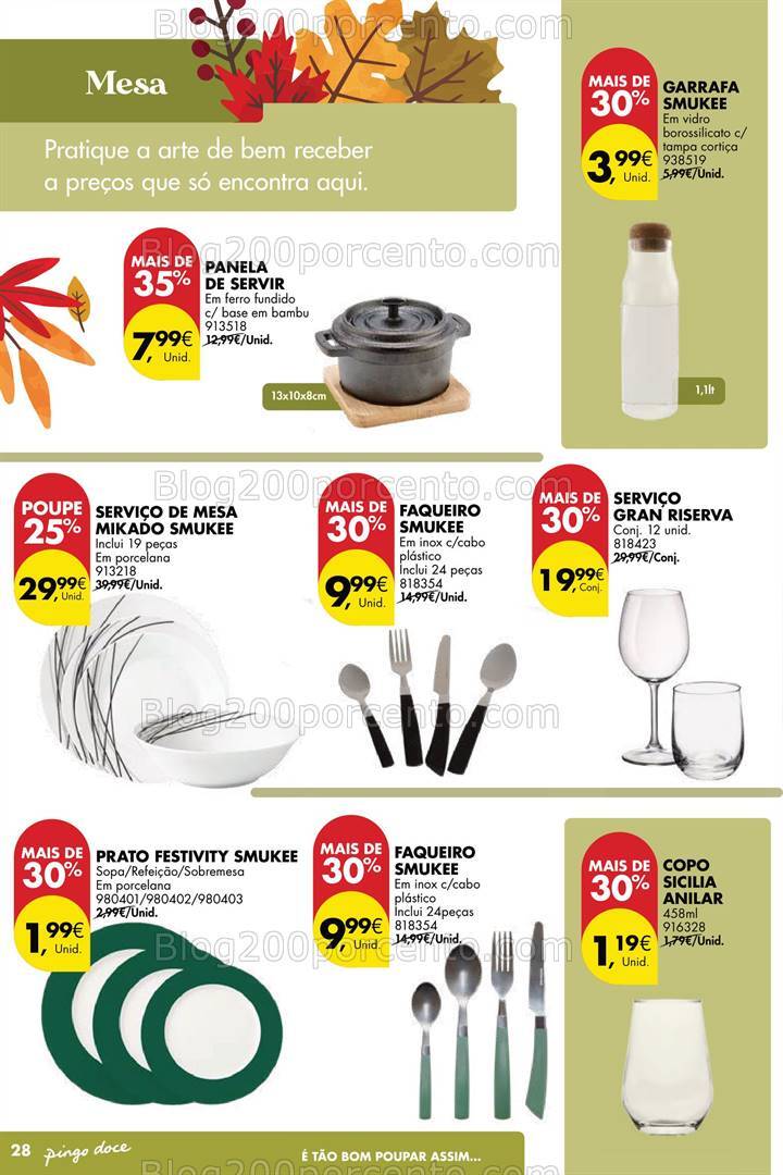 Antevisão Folheto PINGO DOCE Bazar Outono Promoções de 24 setembro a 21 outubro