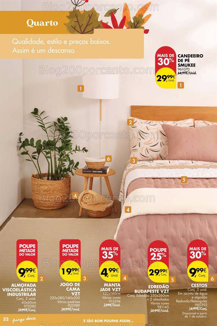 Antevisão Folheto PINGO DOCE Bazar Outono Promoções de 24 setembro a 21 outubro