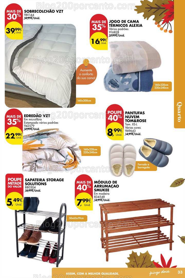 Antevisão Folheto PINGO DOCE Bazar Outono Promoções de 24 setembro a 21 outubro