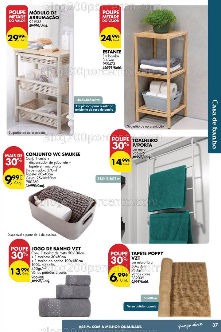 Antevisão Folheto PINGO DOCE Bazar Outono Promoções de 24 setembro a 21 outubro