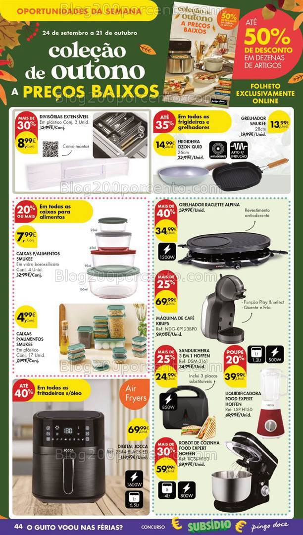 Antevisão Folheto PINGO DOCE Bazar Grandes Promoções de 1 a 7 outubro