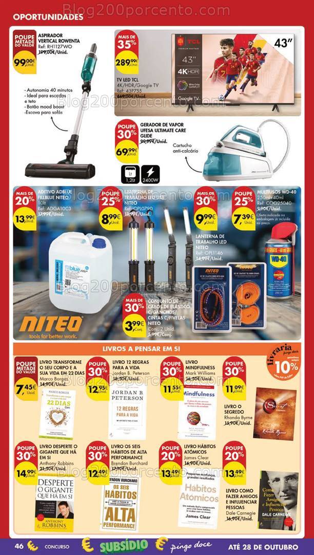 Antevisão Folheto PINGO DOCE Bazar Grandes Promoções de 1 a 7 outubro