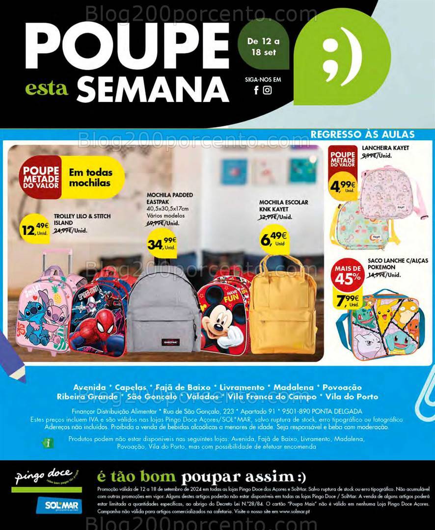 Antevisão Folheto PINGO DOCE Bazar Açores Promoções de 12 a 18 setembro