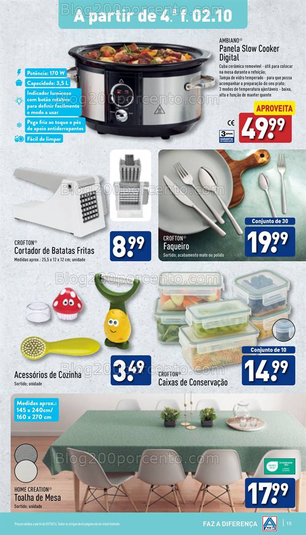 Antevisão Folheto ALDI Promoções de 2 a 8 outubro