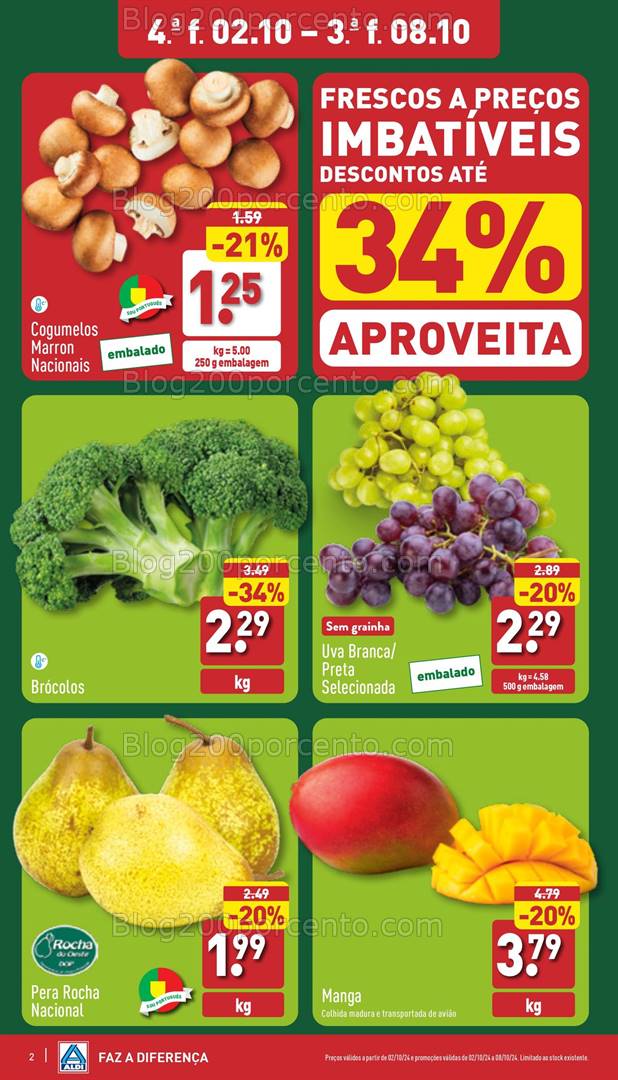 Antevisão Folheto ALDI Promoções de 2 a 8 outubro