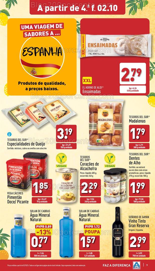 Antevisão Folheto ALDI Promoções de 2 a 8 outubro