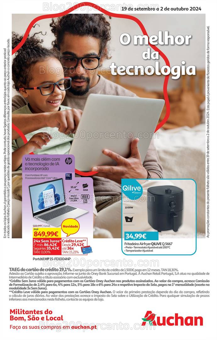 Antevisão Folheto AUCHAN Tecnologia Promoções de 19 setembro a 2 outubro