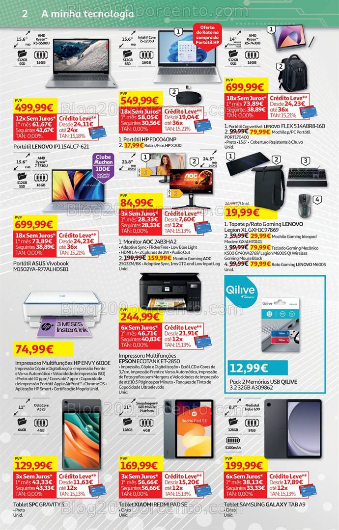 Antevisão Folheto AUCHAN Tecnologia Promoções de 19 setembro a 2 outubro