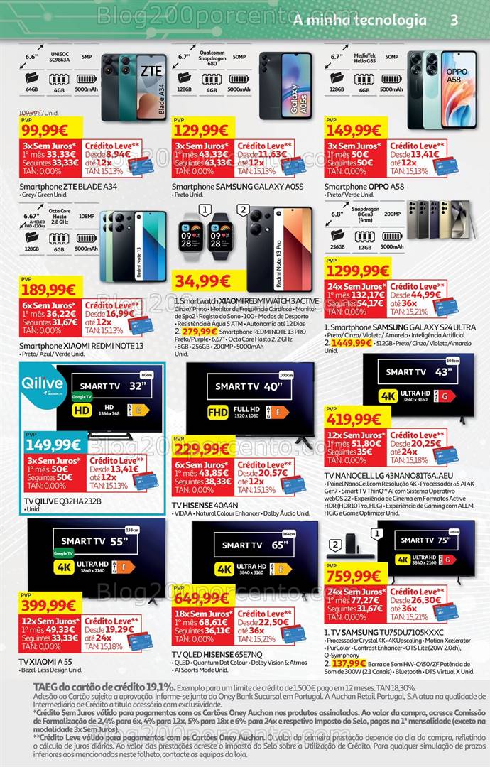 Antevisão Folheto AUCHAN Tecnologia Promoções de 19 setembro a 2 outubro