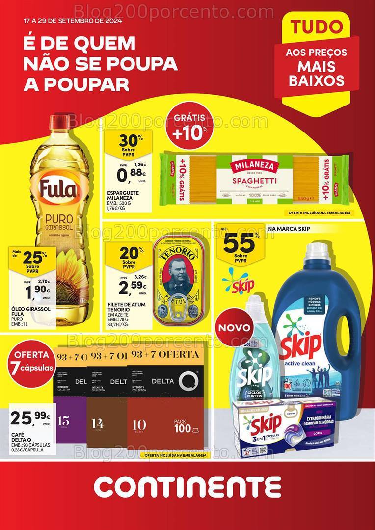 Antevisão Folheto CONTINENTE Especial Poupança Promoções de 17 a 29 setembro