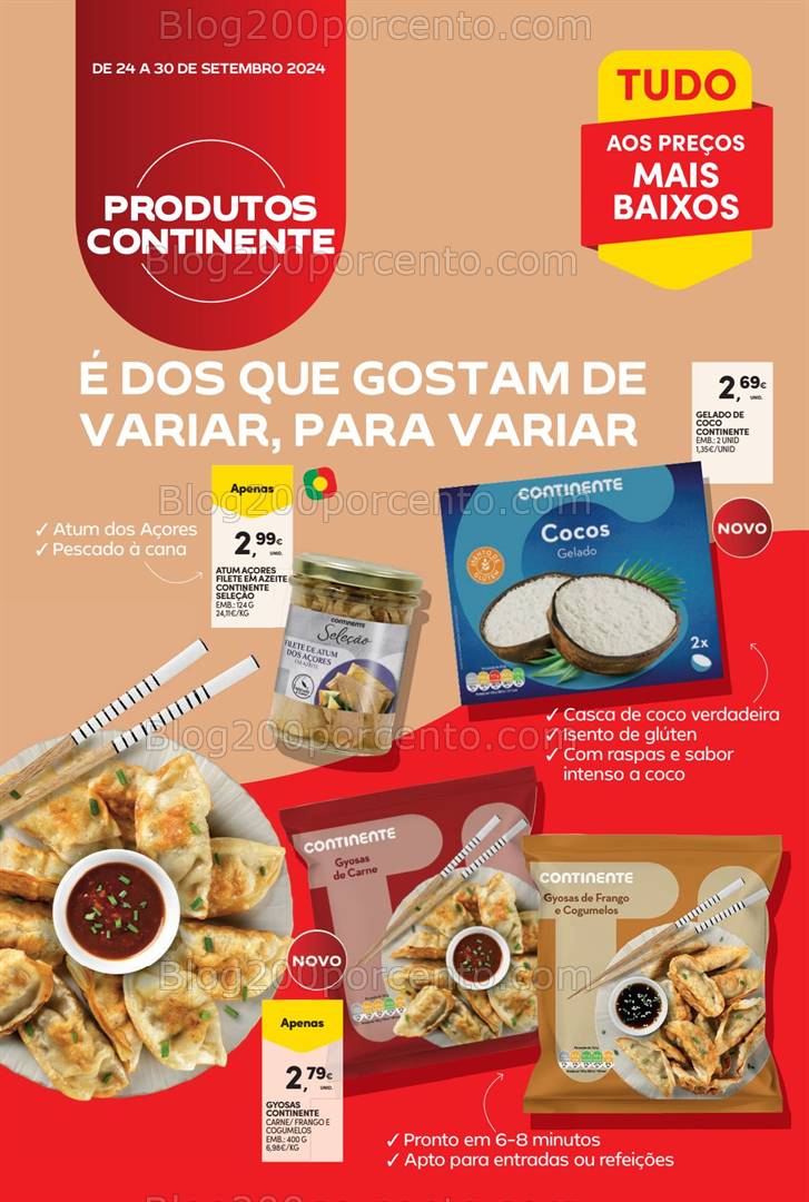 Antevisão Folheto CONTINENTE Promoções de 24 a 30 setembro