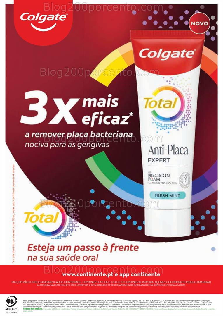 Antevisão Folheto CONTINENTE Feira Higiene Oral Promoções de 1 a 13 outubro