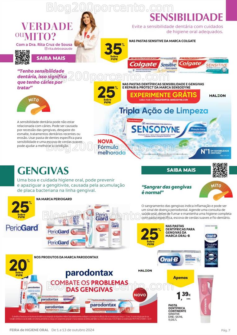 Antevisão Folheto CONTINENTE Feira Higiene Oral Promoções de 1 a 13 outubro