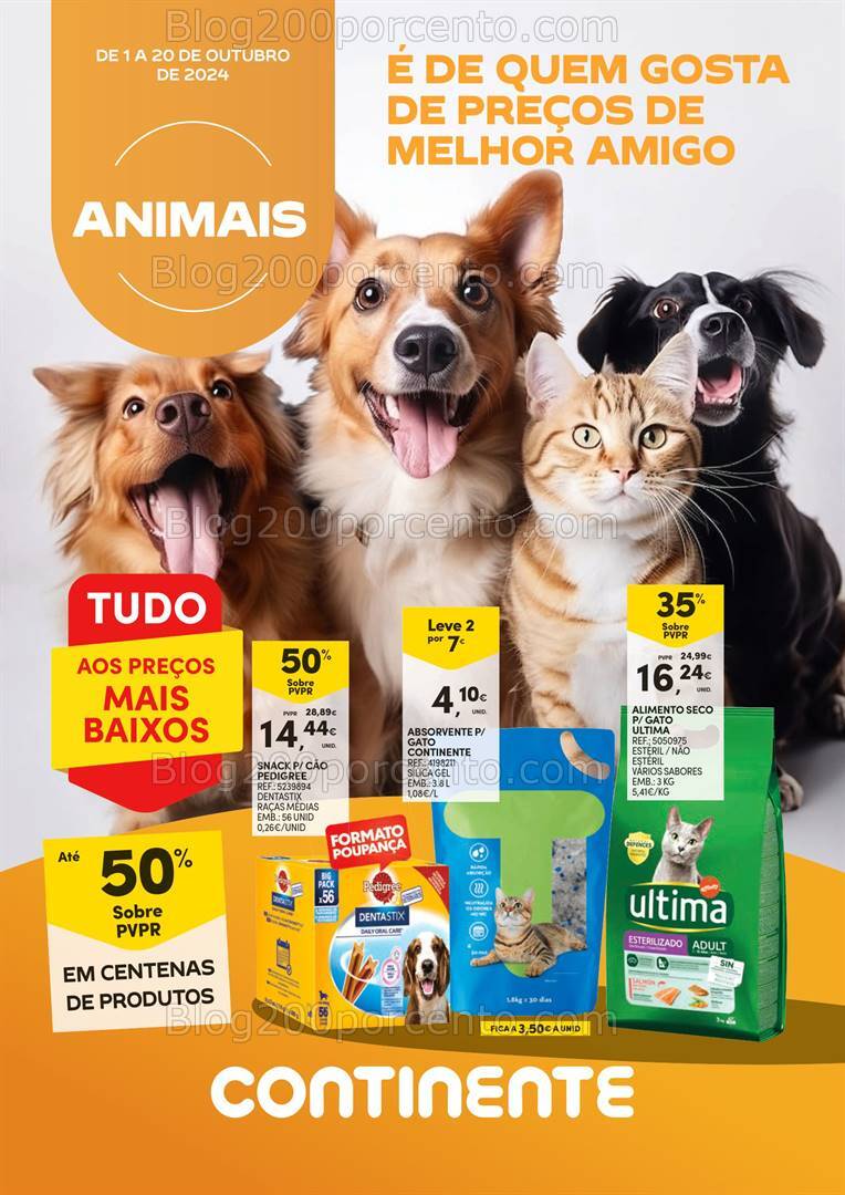 Antevisão Folheto CONTINENTE Especial Feira Animal Promoções de 1 a 20 outubro