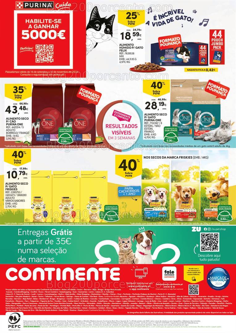 Antevisão Folheto CONTINENTE Especial Feira Animal Promoções de 1 a 20 outubro