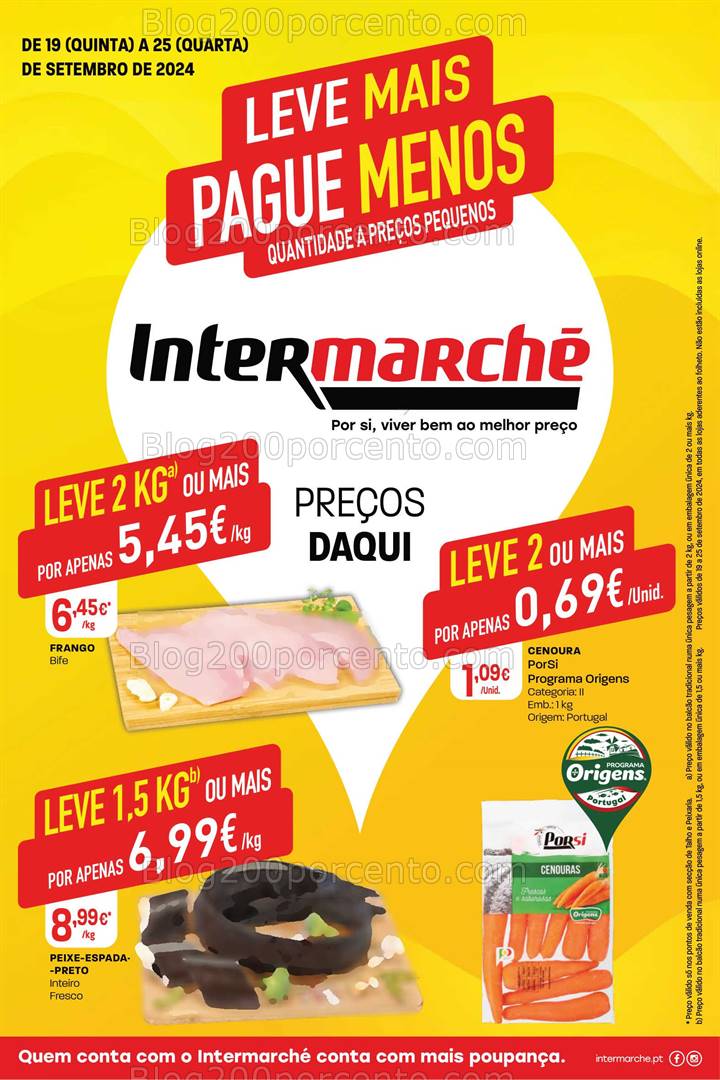 Antevisão Folheto INTERMARCHÉ Promoções de 19 a 25 setembro