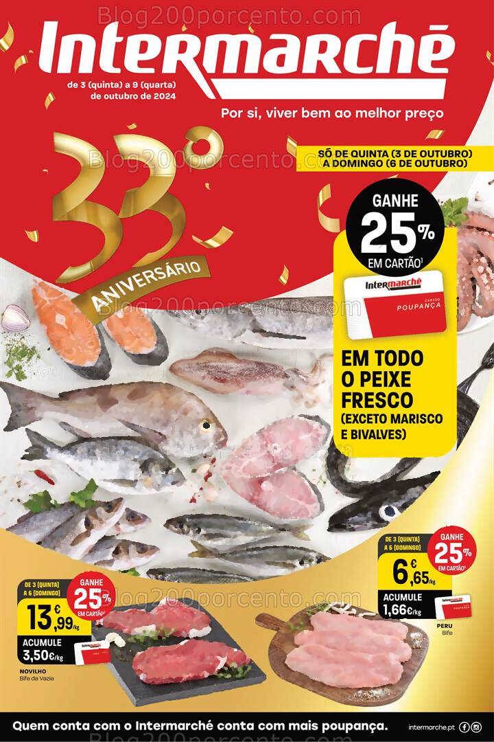Antevisão Folheto INTERMARCHÉ Super Aniversário Promoções de 3 a 9 outubro