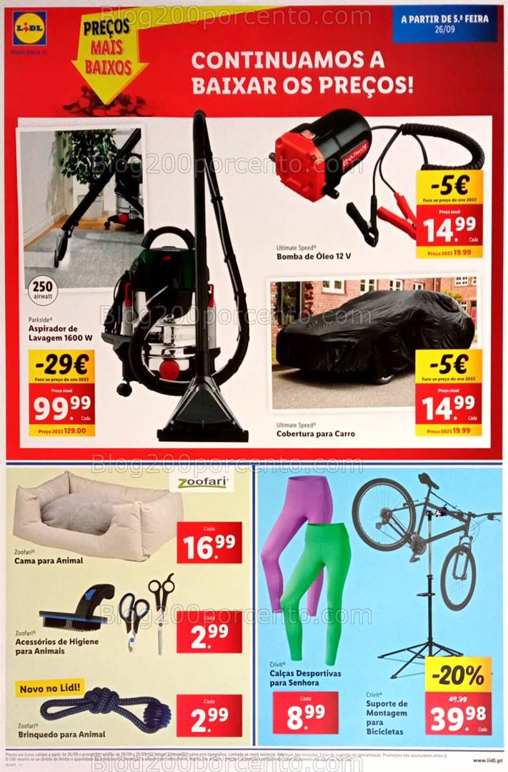 Antevisão Folheto LIDL Bazar Promoções a partir de 26 setembro preços de black friday