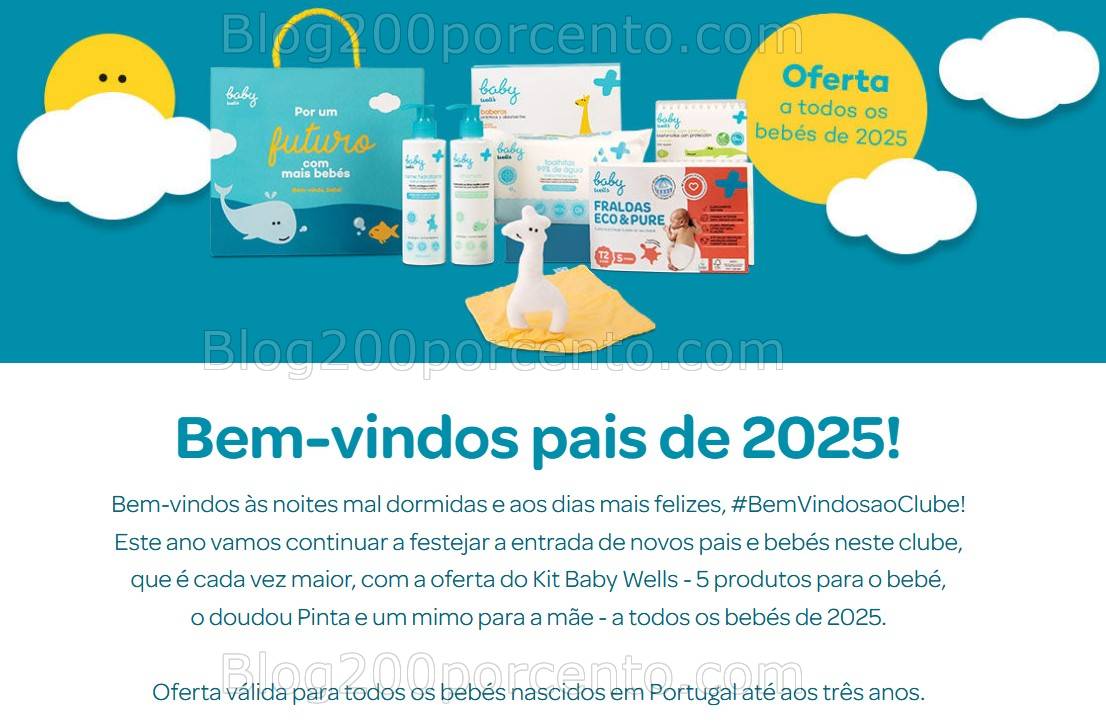 ALERTA -  Kit Baby WELLS Grátis também em 2025