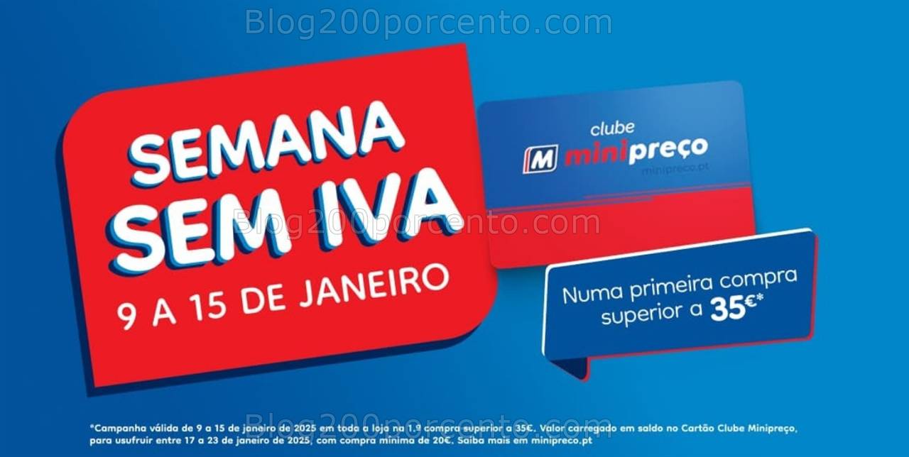 Antevisão Semana sem Iva MINIPREÇO Promoções de 9 a 15 janeiro