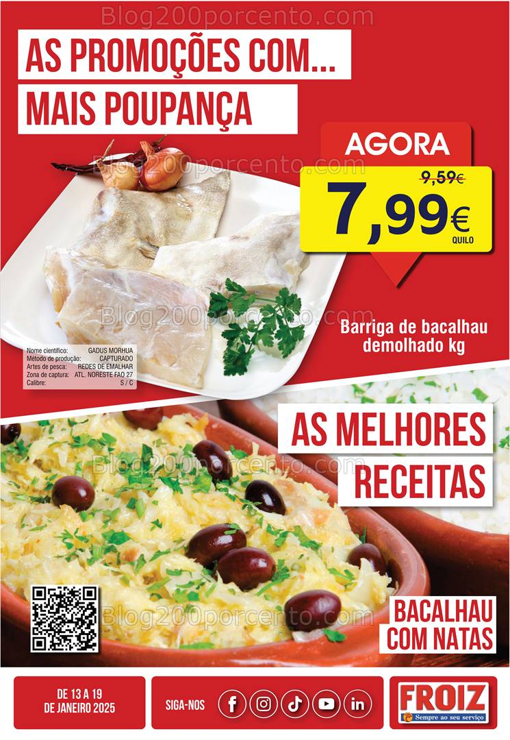 Antevisão Folheto FROIZ Promoções de 13 a 19 janeiro