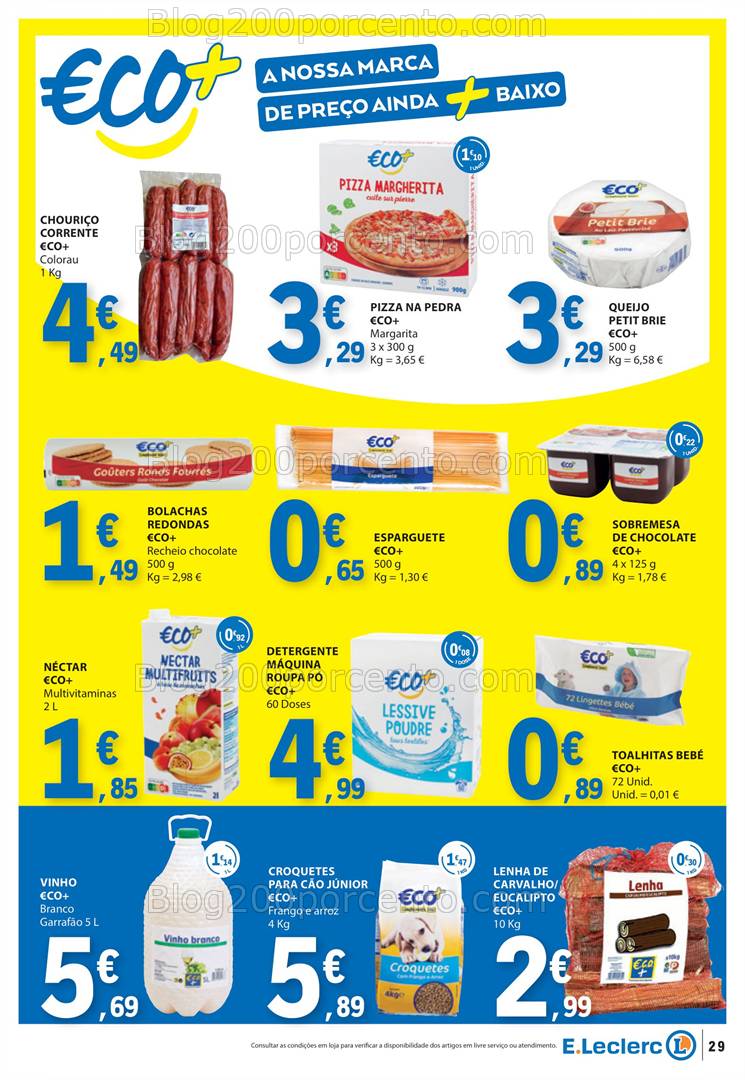 Antevisão Folheto E-LECLERC Especial Marca Própria Promoções de 23 a 29 janeiro