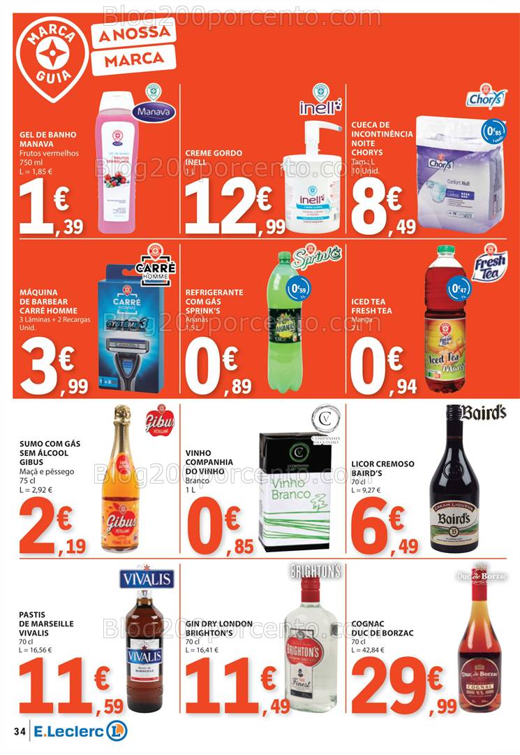 Antevisão Folheto E-LECLERC Especial Marca Própria Promoções de 23 a 29 janeiro