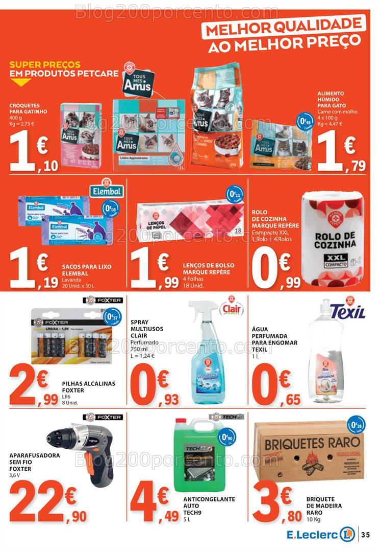 Antevisão Folheto E-LECLERC Especial Marca Própria Promoções de 23 a 29 janeiro