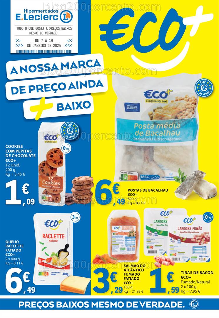 Antevisão Folheto E-LECLERC Eco Promoções de 7 a 19 janeiro