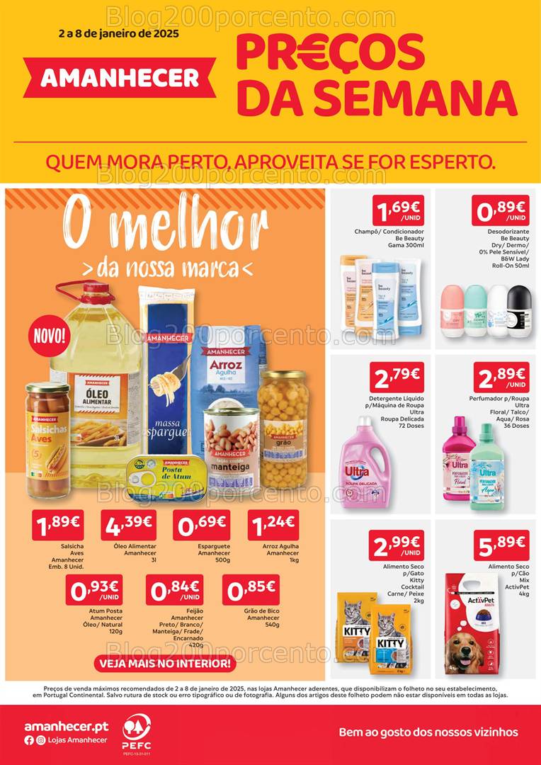 Antevisão Folheto AMANHECER Promoções 2 a 8 janeiro