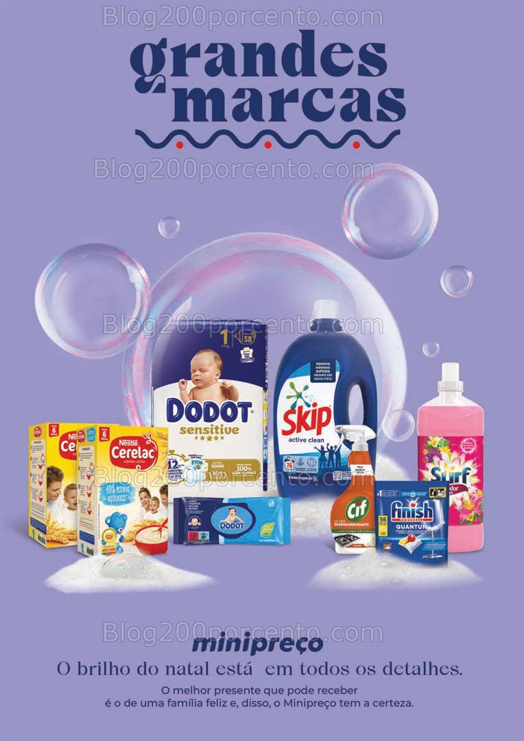 Antevisão Folheto MINIPREÇO Bebé + Grandes Marcas Promoções de 2 a 29 janeiro