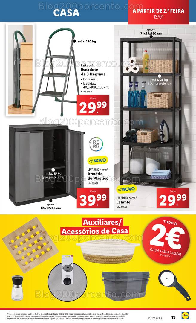 Antevisão Folheto LIDL Bazar Casa Promoções a partir de 13 janeiro