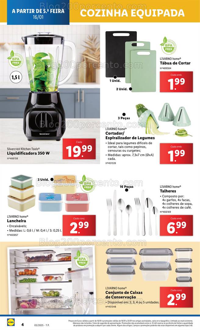 Antevisão Folheto LIDL Bazar Promoções de 16 a 22 janeiro