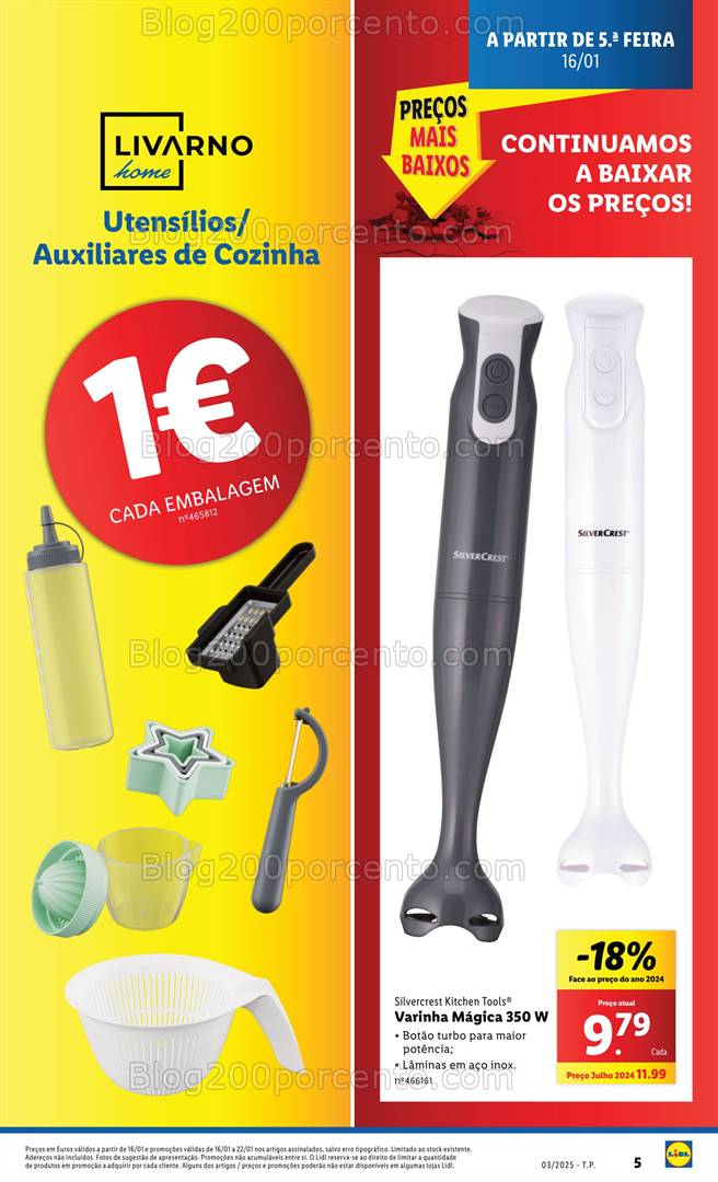 Antevisão Folheto LIDL Bazar Promoções de 16 a 22 janeiro