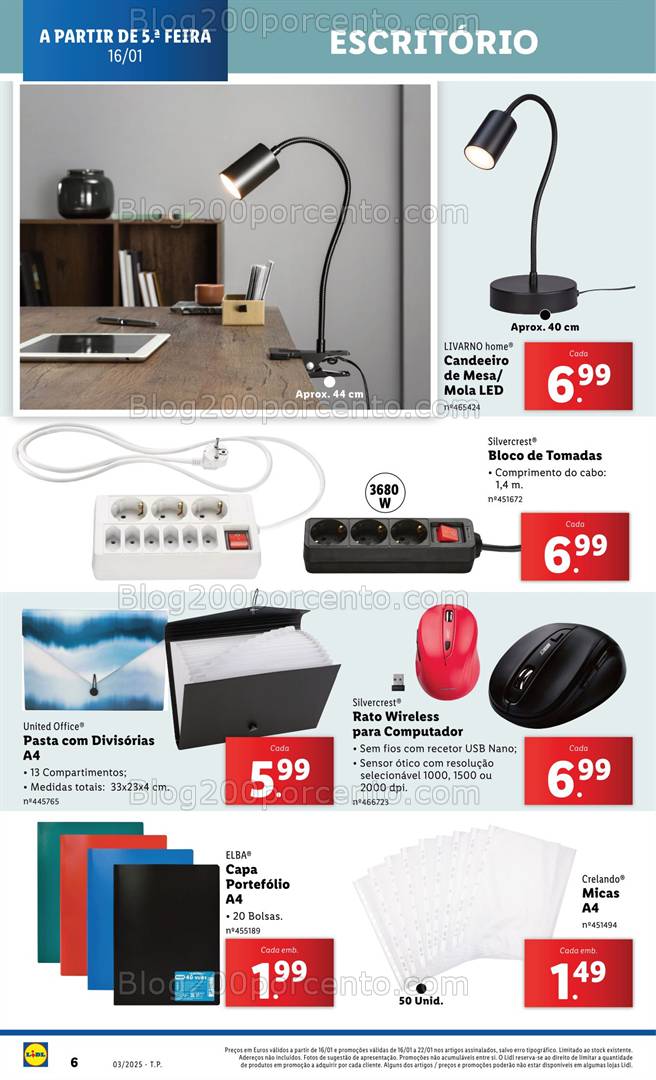 Antevisão Folheto LIDL Essenciais de Escritório Promoções de 16 a 22 janeiro