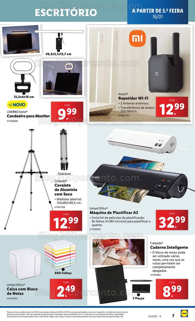 Antevisão Folheto LIDL Bazar Promoções de 16 a 22 janeiro