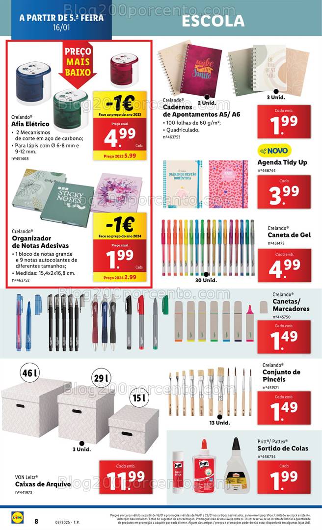 Antevisão Folheto LIDL Bazar Promoções de 16 a 22 janeiro