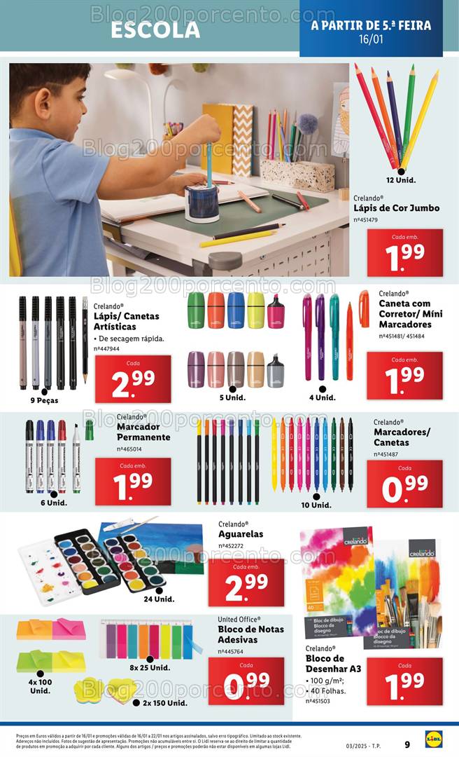 Antevisão Folheto LIDL Bazar Promoções de 16 a 22 janeiro