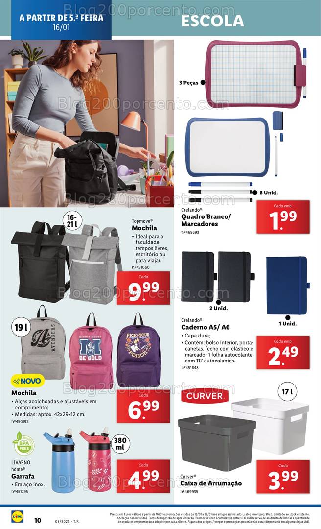 Antevisão Folheto LIDL Bazar Promoções de 16 a 22 janeiro