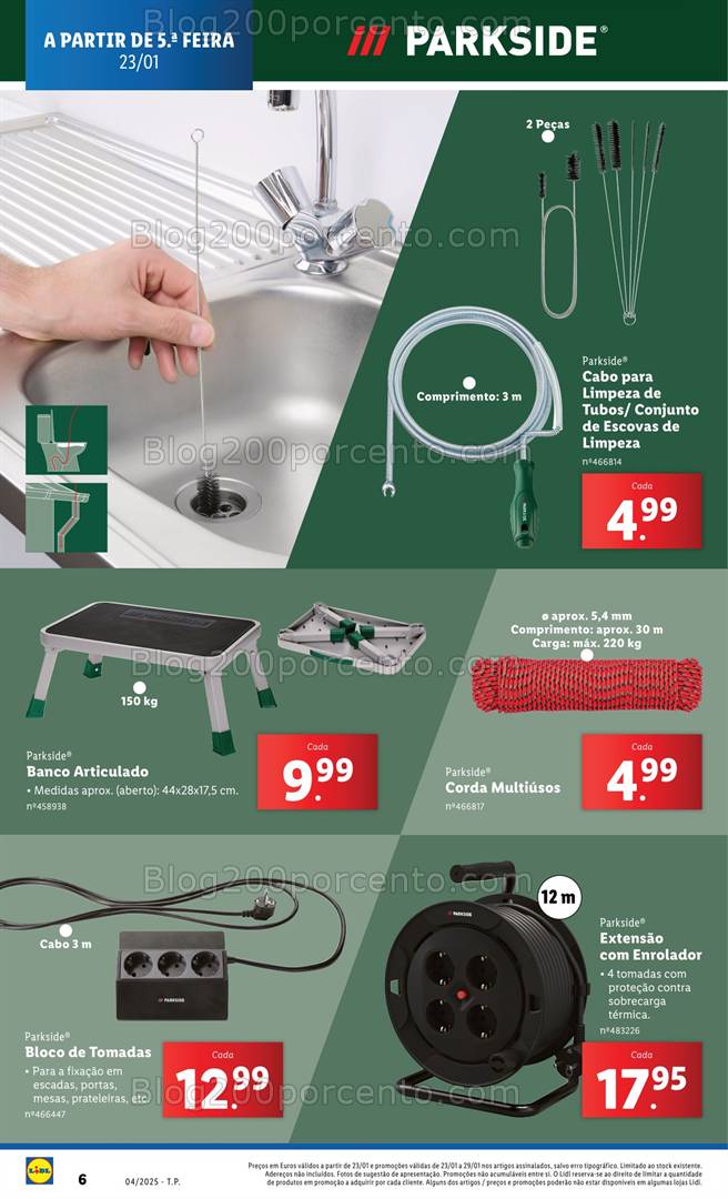 Antevisão Folheto LIDL Ferramentas Parkside Promoções a partir de 23 janeiro